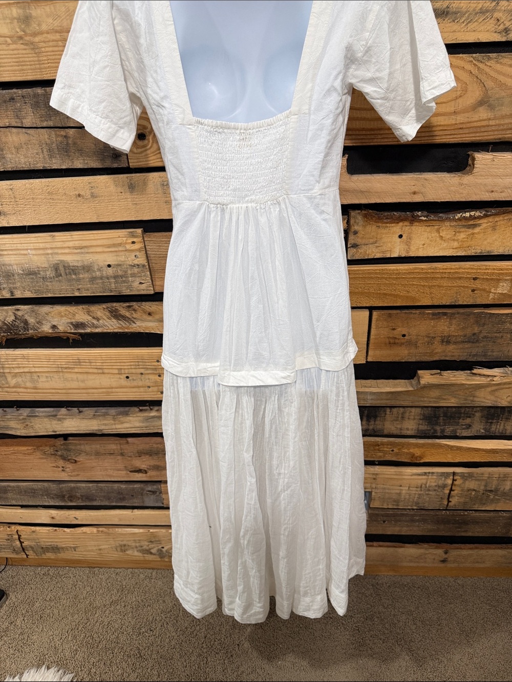 Free People Marcella Midi Boho‎ Dress in White Size XS - Picture 8 of 12